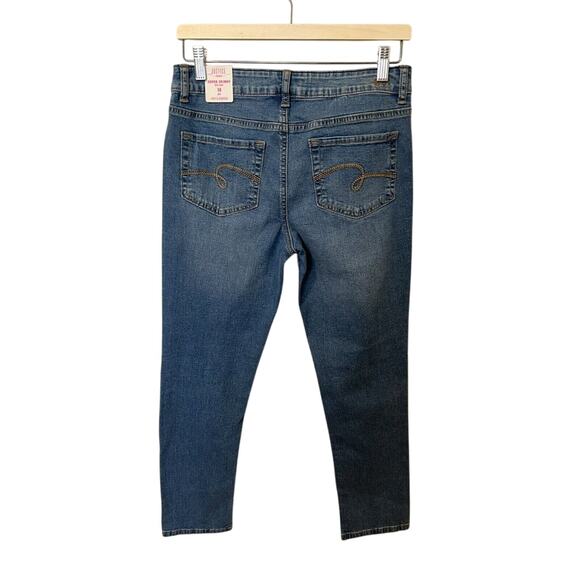 Justice Girls Jeans Distressed Blue Denim Skinny Size 14 Plus New with Tags NWT - Picture 2 of 4